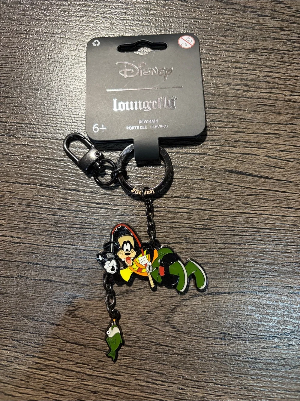 Loungefly Goofy Enamel Keychain in Green, Yellow, Black